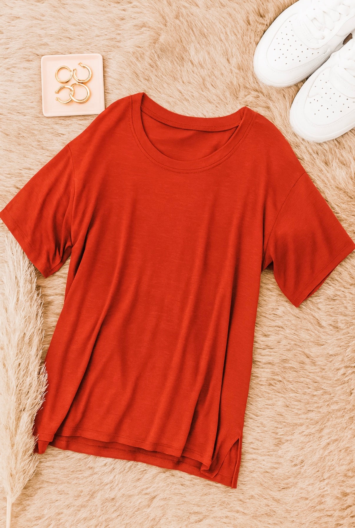 Sweet Statement Top: Brick
