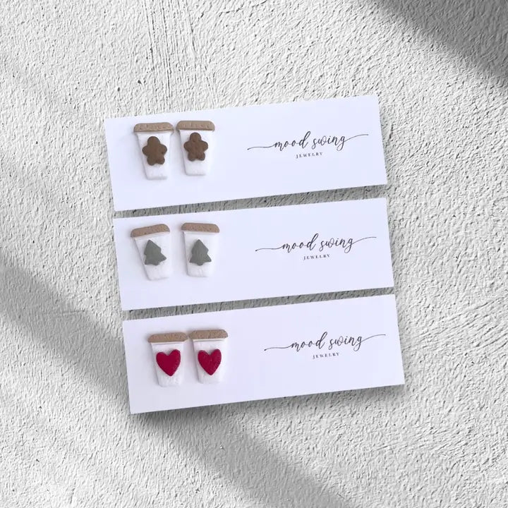 Holiday Cheer Collection | Polymer Clay Studs (MSJ) - Tree