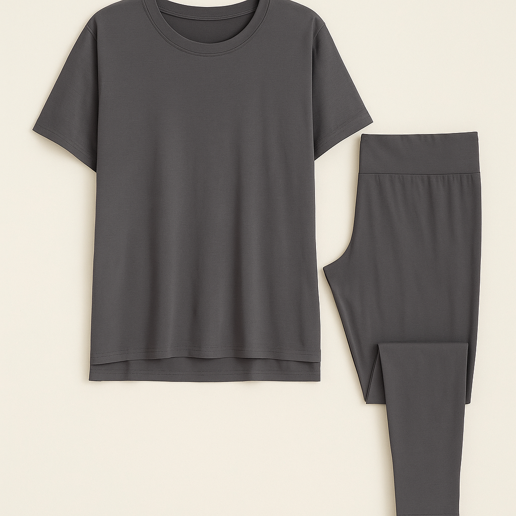 Casual Hangout Loungewear Set: Ash