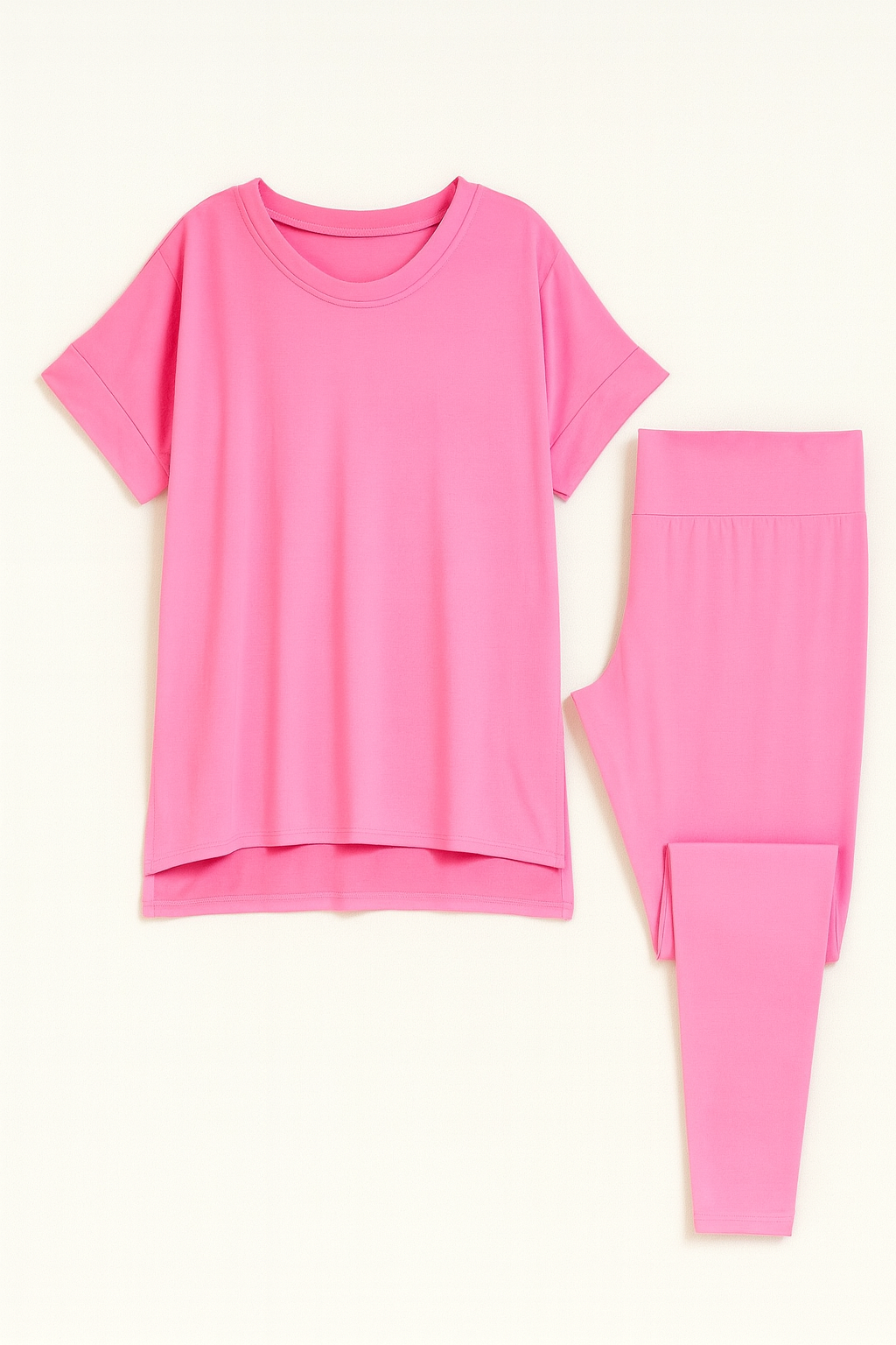 Casual Hangout Loungewear Set: Pink