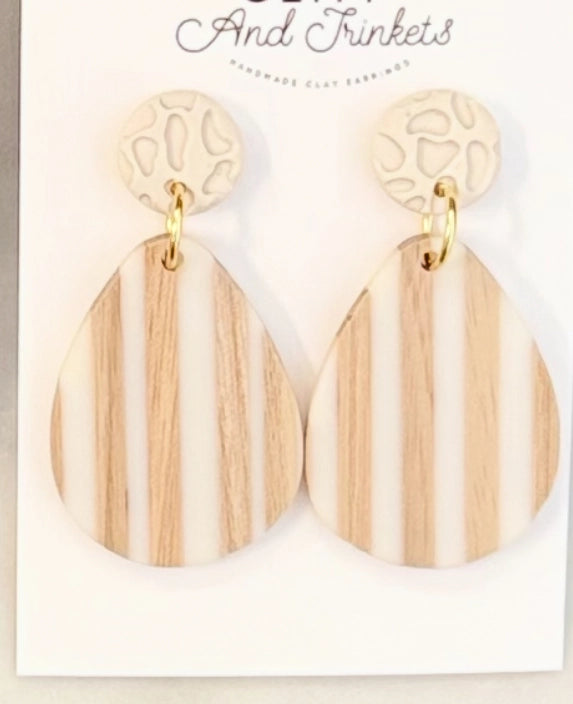 Inez Dangle Earrings/ Inez Stripe Dangle Earrings (CT)